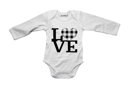 Love - Plaid Heart - Valentine - Baby Grow