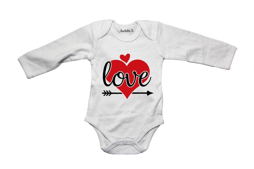 Love - Red & Black - Valentine - Baby Grow