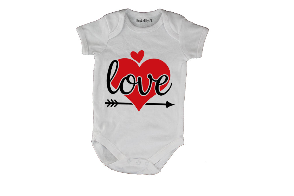 Love - Red & Black - Valentine - Baby Grow