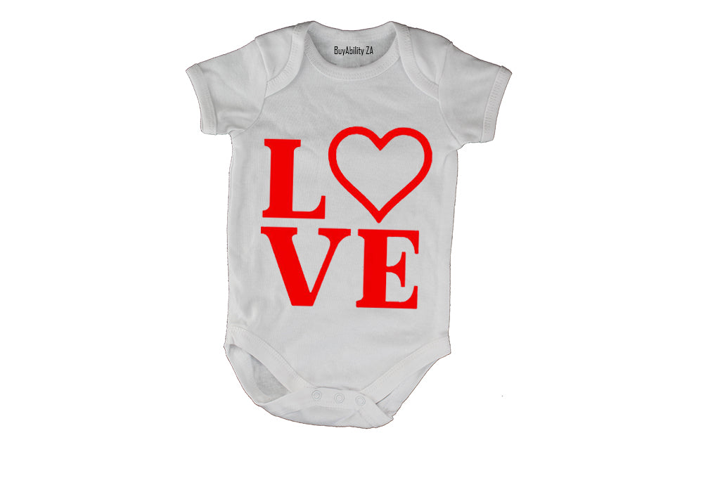 Love, Valentine Heart - Baby Grow