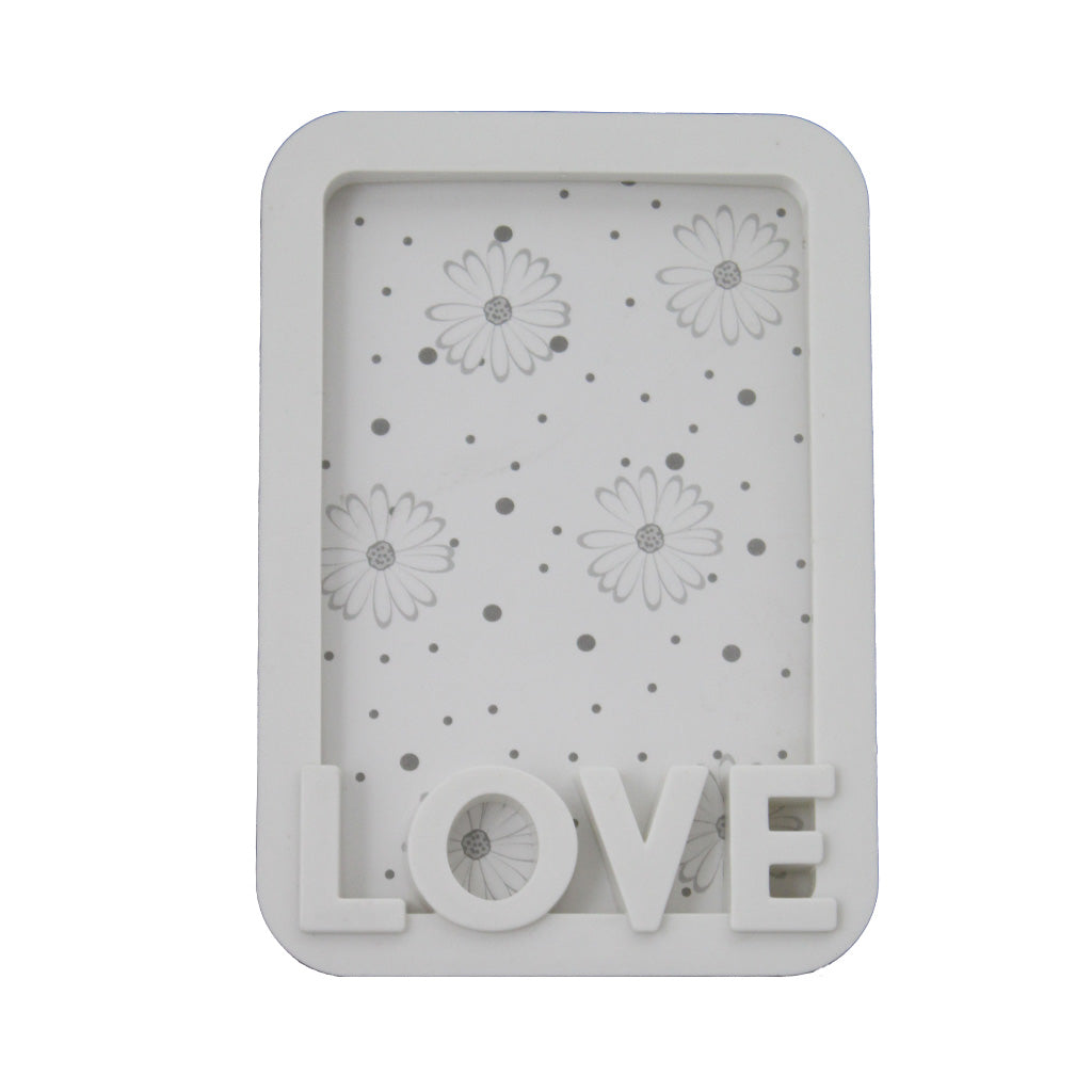 Love - White Photo Frame with Rounded Corners