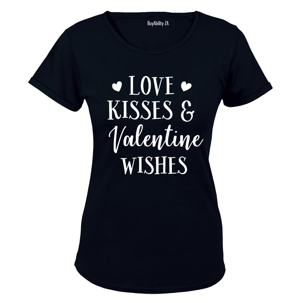 Love, Kisses & Valentine Wishes - Ladies - T-Shirt