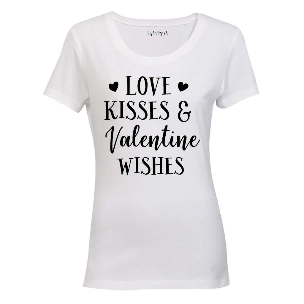 Love, Kisses & Valentine Wishes - Ladies - T-Shirt
