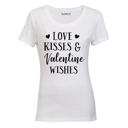 Love, Kisses & Valentine Wishes - Ladies - T-Shirt