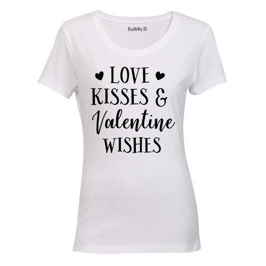 Love, Kisses & Valentine Wishes - Ladies - T-Shirt