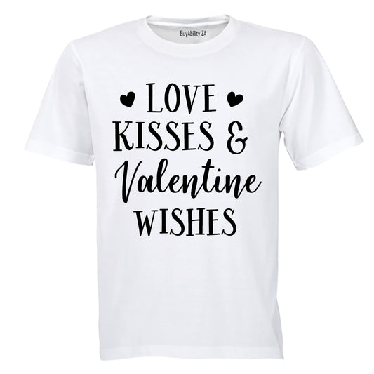 Love, Kisses & Valentine Wishes - Adults - T-Shirt