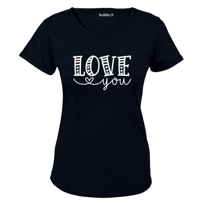 Love You Hearts - Valentine - Ladies - T-Shirt