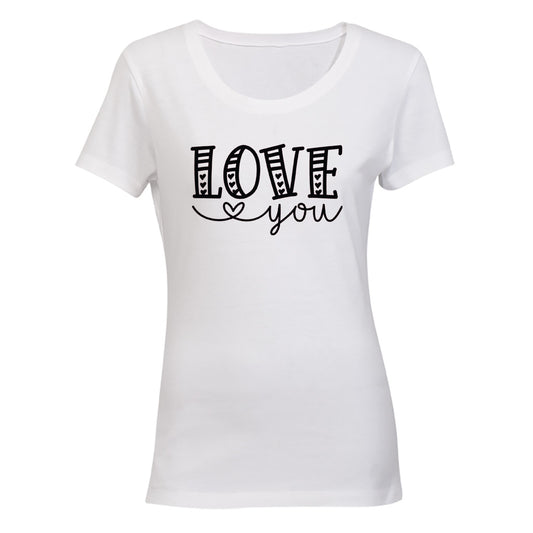 Love You Hearts - Valentine - Ladies - T-Shirt - BuyAbility South Africa