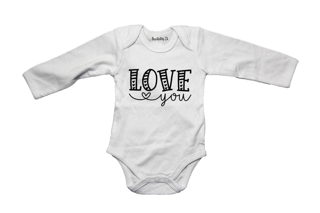Love You Hearts - Valentine - Baby Grow