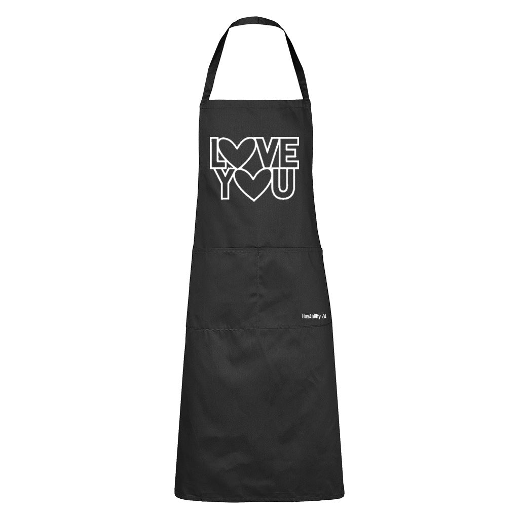 Love You Outline - Valentine - Apron