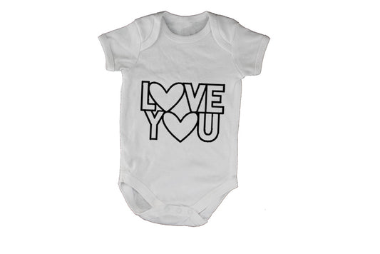 Love You Outline - Valentine - Baby Grow - BuyAbility South Africa