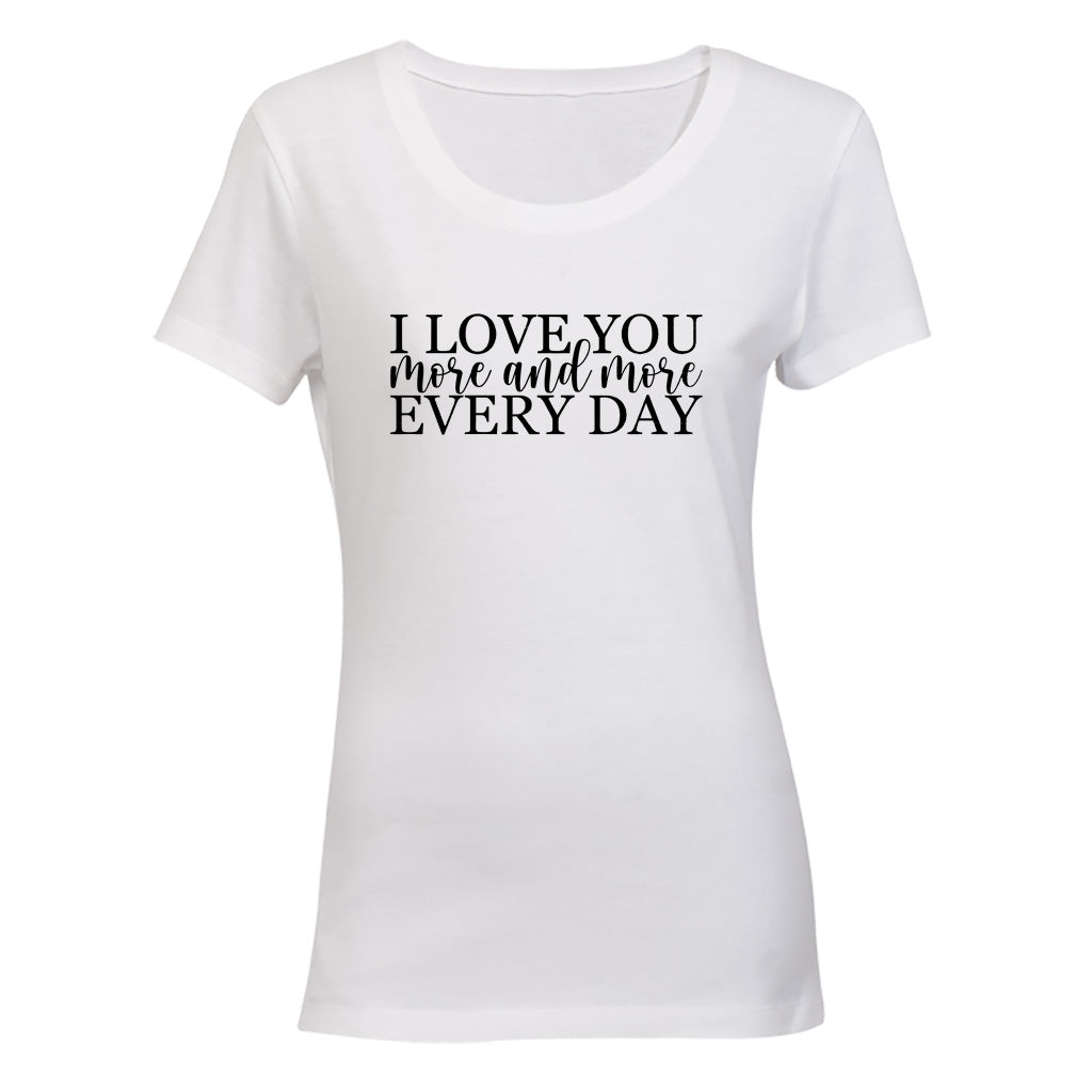 Love You More and More - Valentine - Ladies - T-Shirt - BuyAbility South Africa