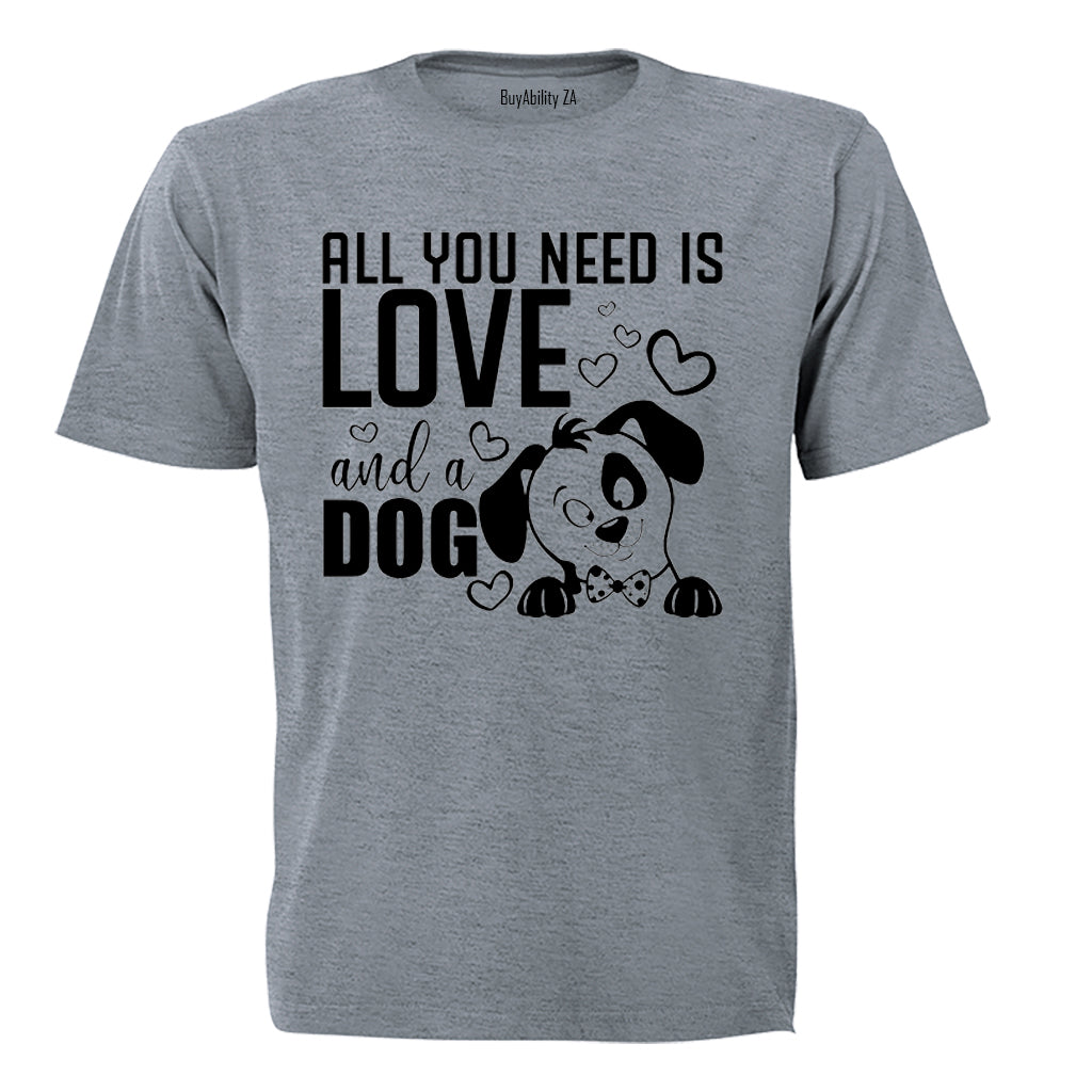 Love & A Dog - Kids T-Shirt