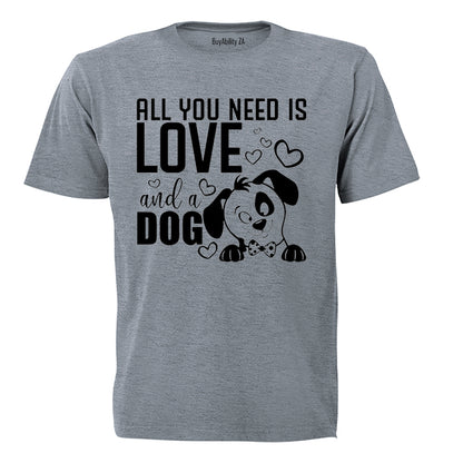 Love & A Dog - Kids T-Shirt