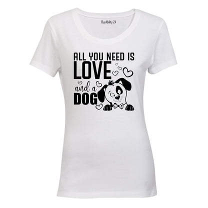 Love & A Dog - Ladies - T-Shirt