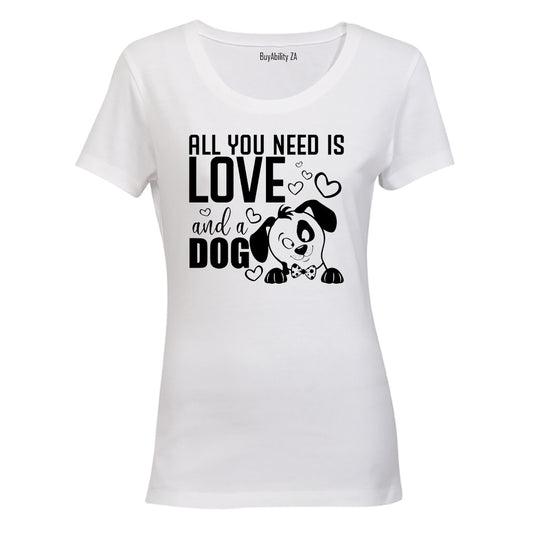 Love & A Dog - Ladies - T-Shirt