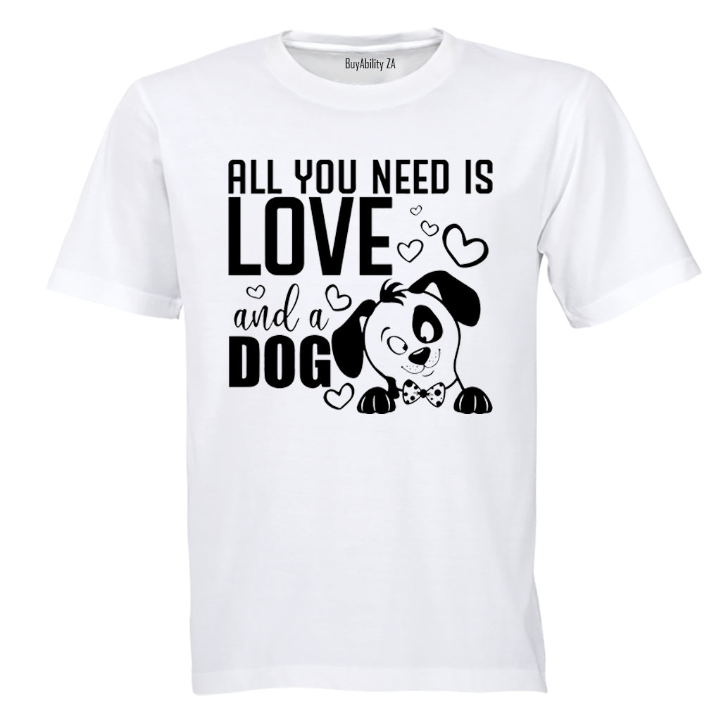 Love & A Dog - Adults - T-Shirt - BuyAbility