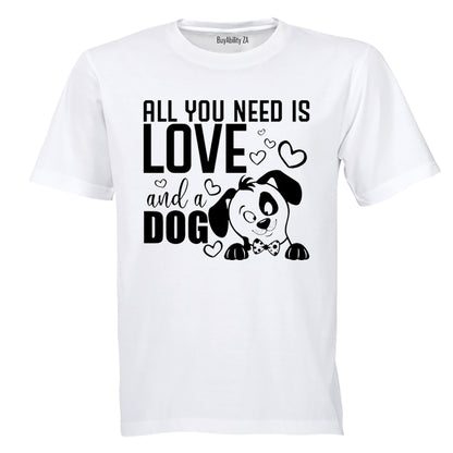 Love & A Dog - Adults - T-Shirt - BuyAbility