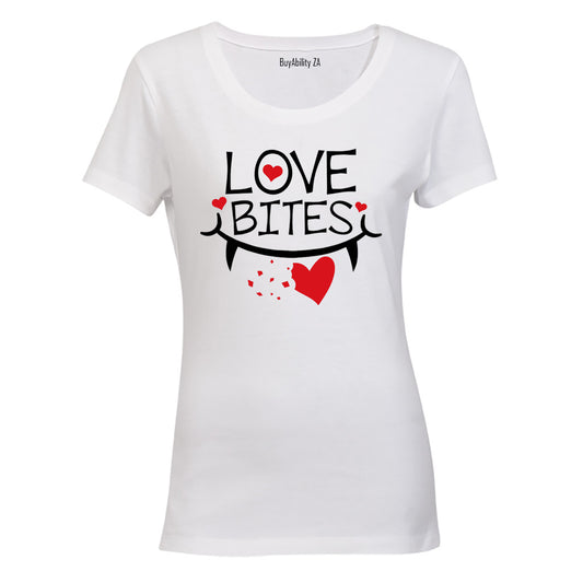 Love Bites - Fangs - Valentine Inspired - Ladies - T-Shirt