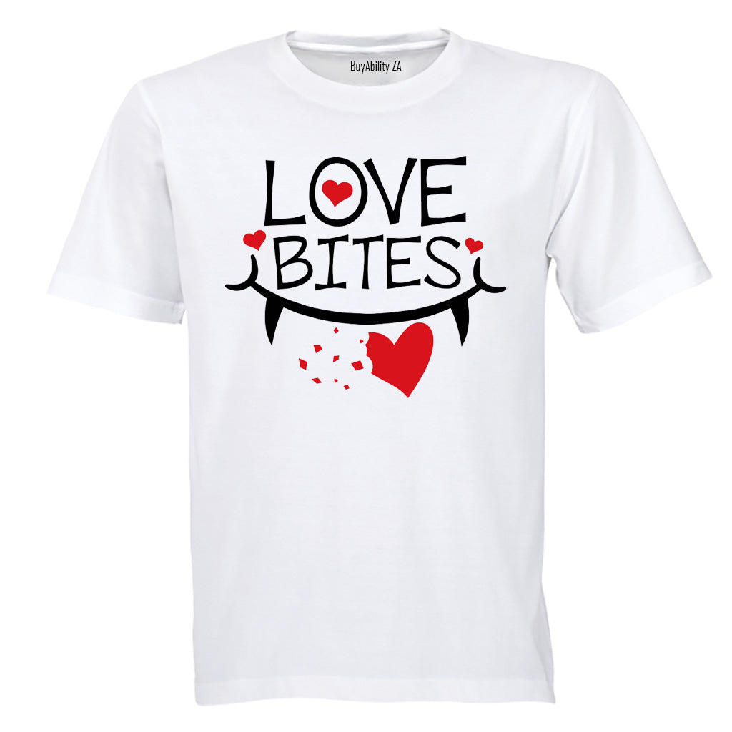 Love Bites - Fangs - Valentine - Kids T-Shirt