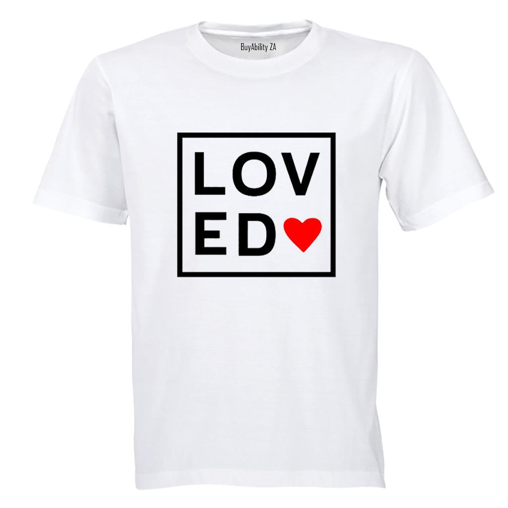 Loved - Square - Valentine - Adults - T-Shirt