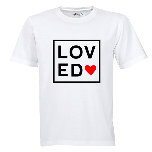 Loved - Square - Valentine - Kids T-Shirt - BuyAbility