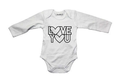Love You Outline - Valentine - Baby Grow