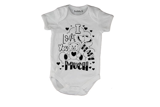 Love You Beary Much - Valentine - Baby Grow