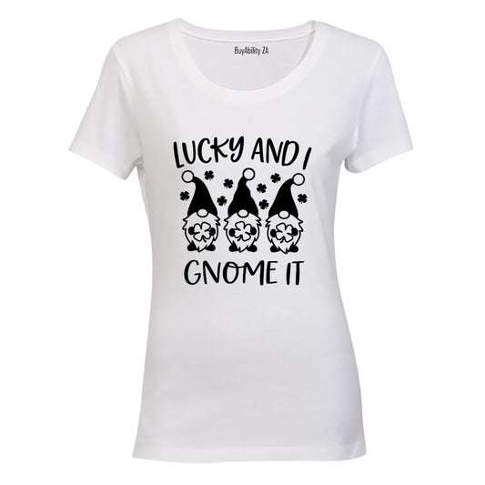 Lucky & I Gnome It - St. Patrick's Day - Ladies - T-Shirt