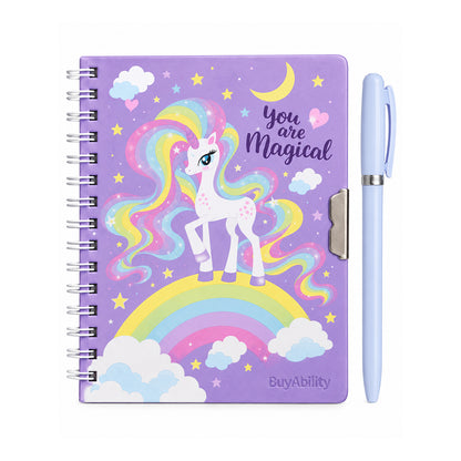 You Are Magical Purple Unicorn Notebook & Pen Set