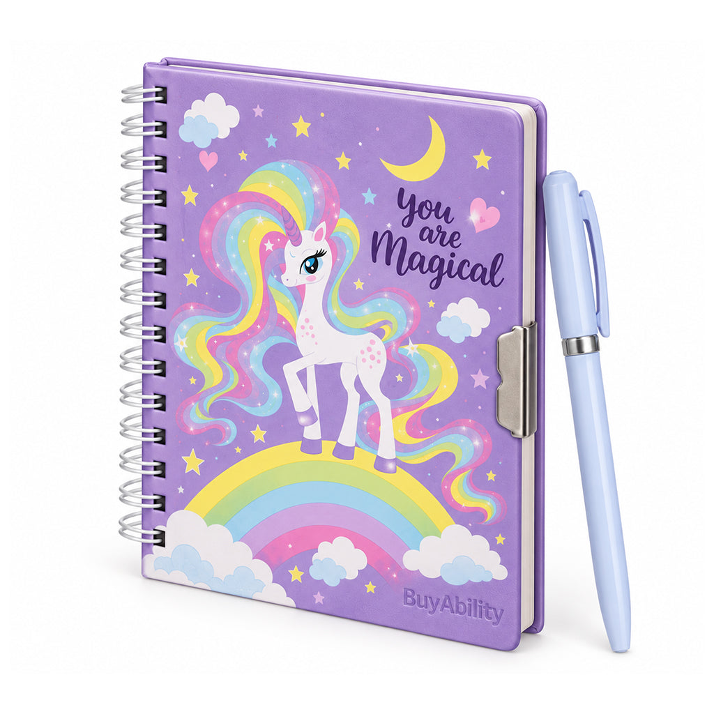 You Are Magical Purple Unicorn Notebook & Pen Set