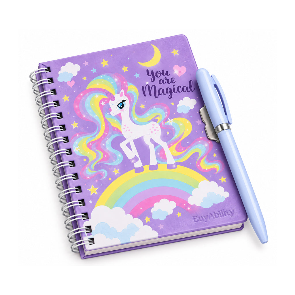 You Are Magical Purple Unicorn Notebook & Pen Set