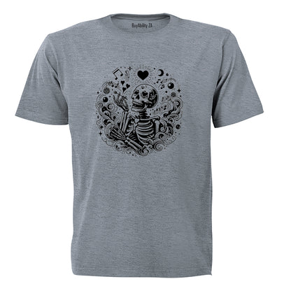 Majestic Musical Skeleton - Adults - T-Shirt
