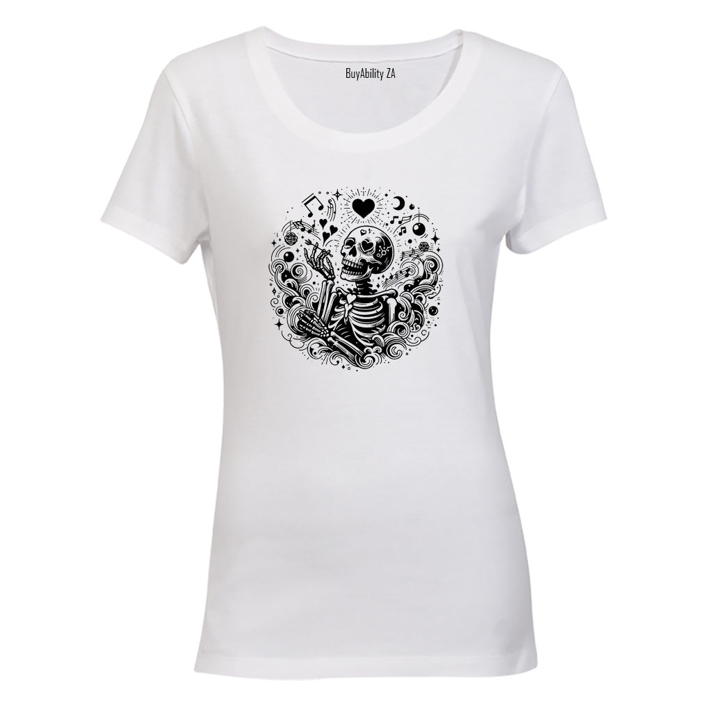 Majestic Musical Skeleton - Ladies - T-Shirt