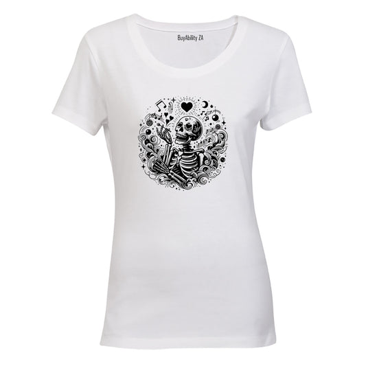 Majestic Musical Skeleton - Ladies - T-Shirt