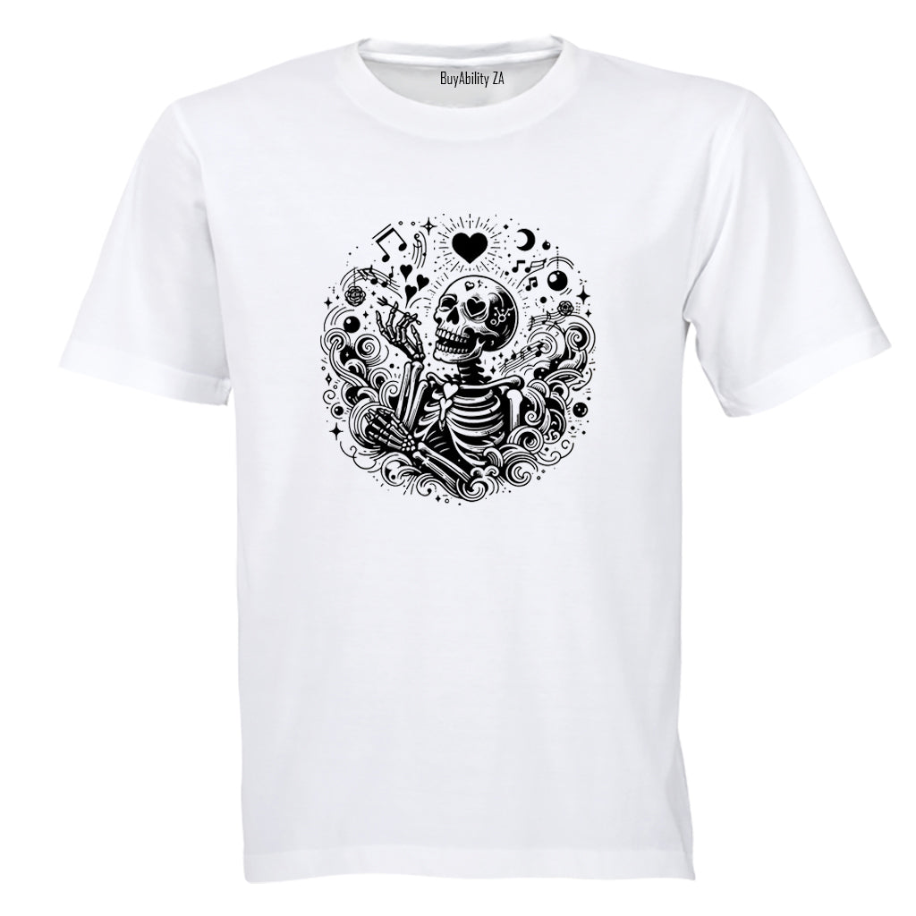 Majestic Musical Skeleton - Adults - T-Shirt