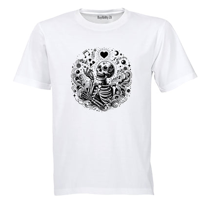 Majestic Musical Skeleton - Adults - T-Shirt