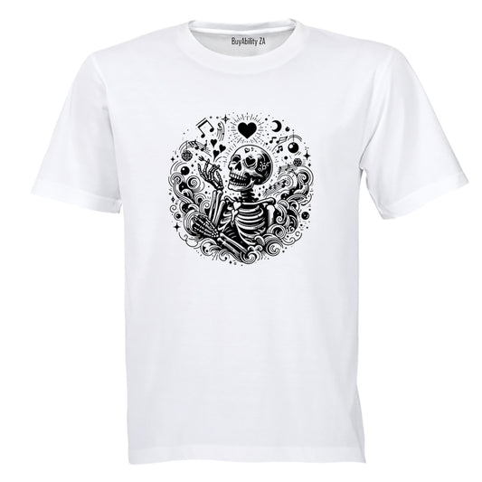 Majestic Musical Skeleton - Adults - T-Shirt