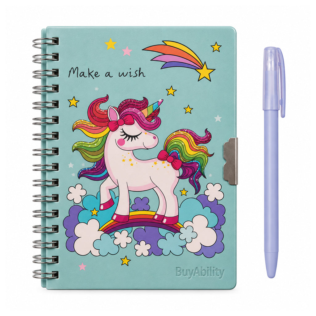 Rainbow Wishes Unicorn Notebook & Pen Set