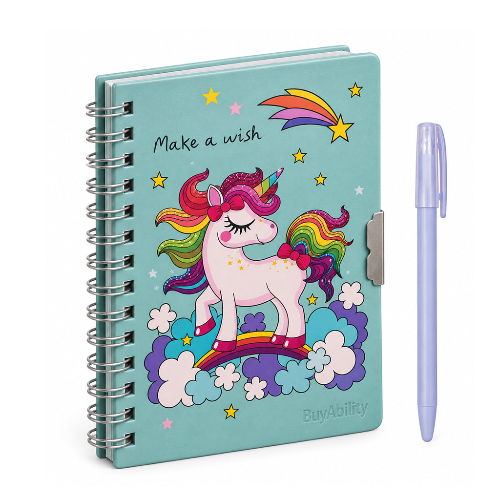 Rainbow Wishes Unicorn Notebook & Pen Set