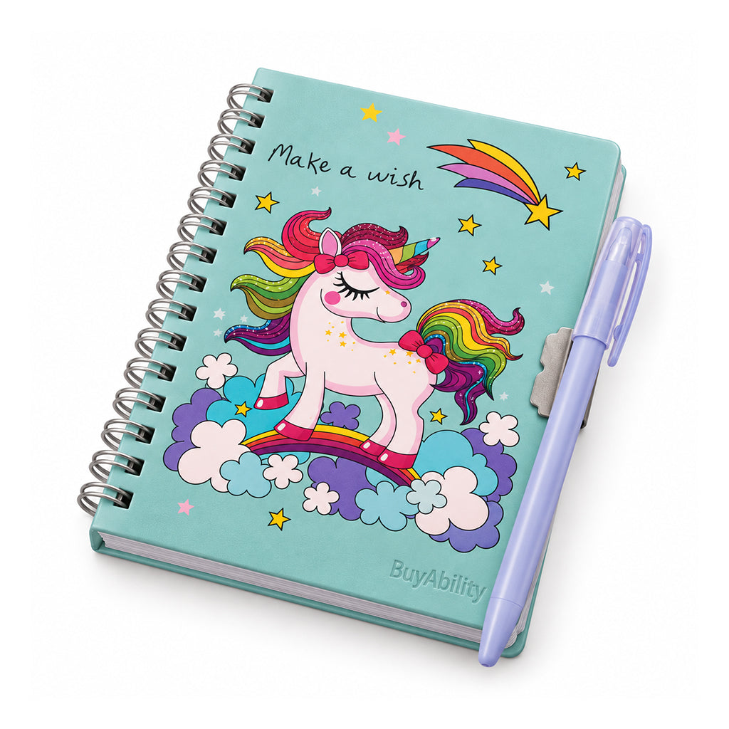 Rainbow Wishes Unicorn Notebook & Pen Set