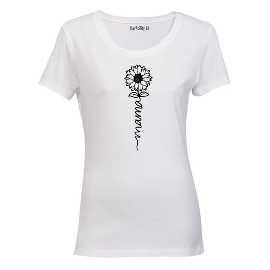 Mama - Flower Stem - Ladies - T-Shirt