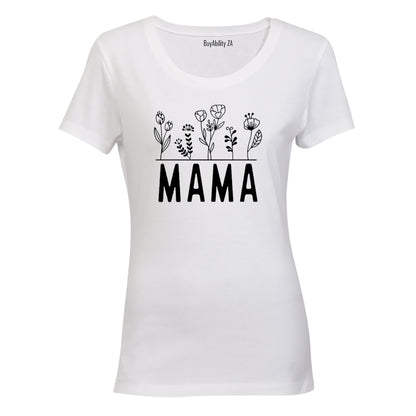 Mama - Flowers - Ladies - T-Shirt