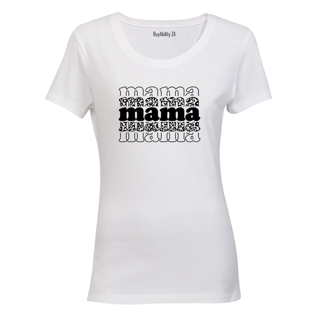 Mama - Leopard Print - Ladies - T-Shirt