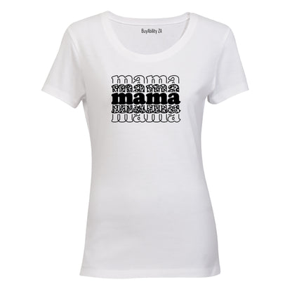 Mama - Patterned - Ladies - T-Shirt