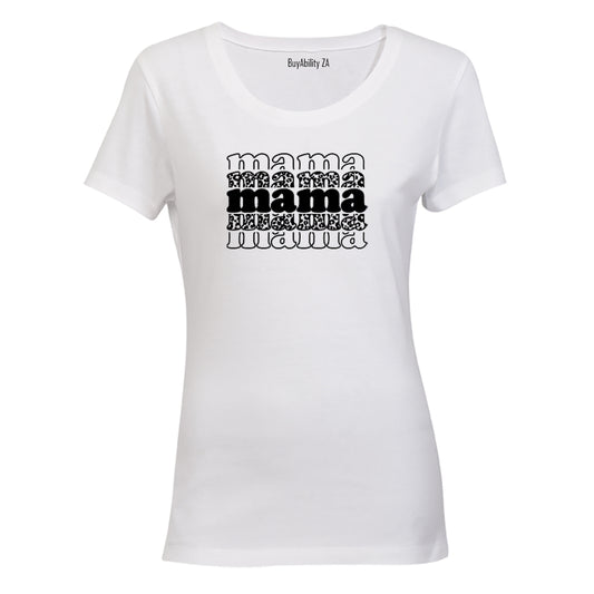 Mama - Patterned - Ladies - T-Shirt