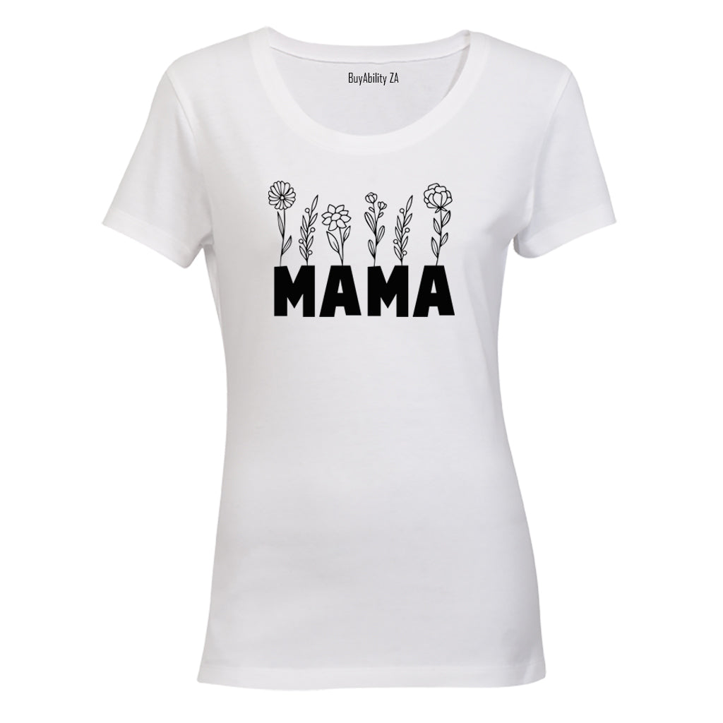 Mama - Flowers - Ladies - T-Shirt