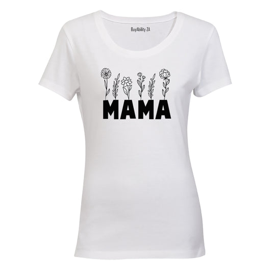 Mama - Flowers - Ladies - T-Shirt