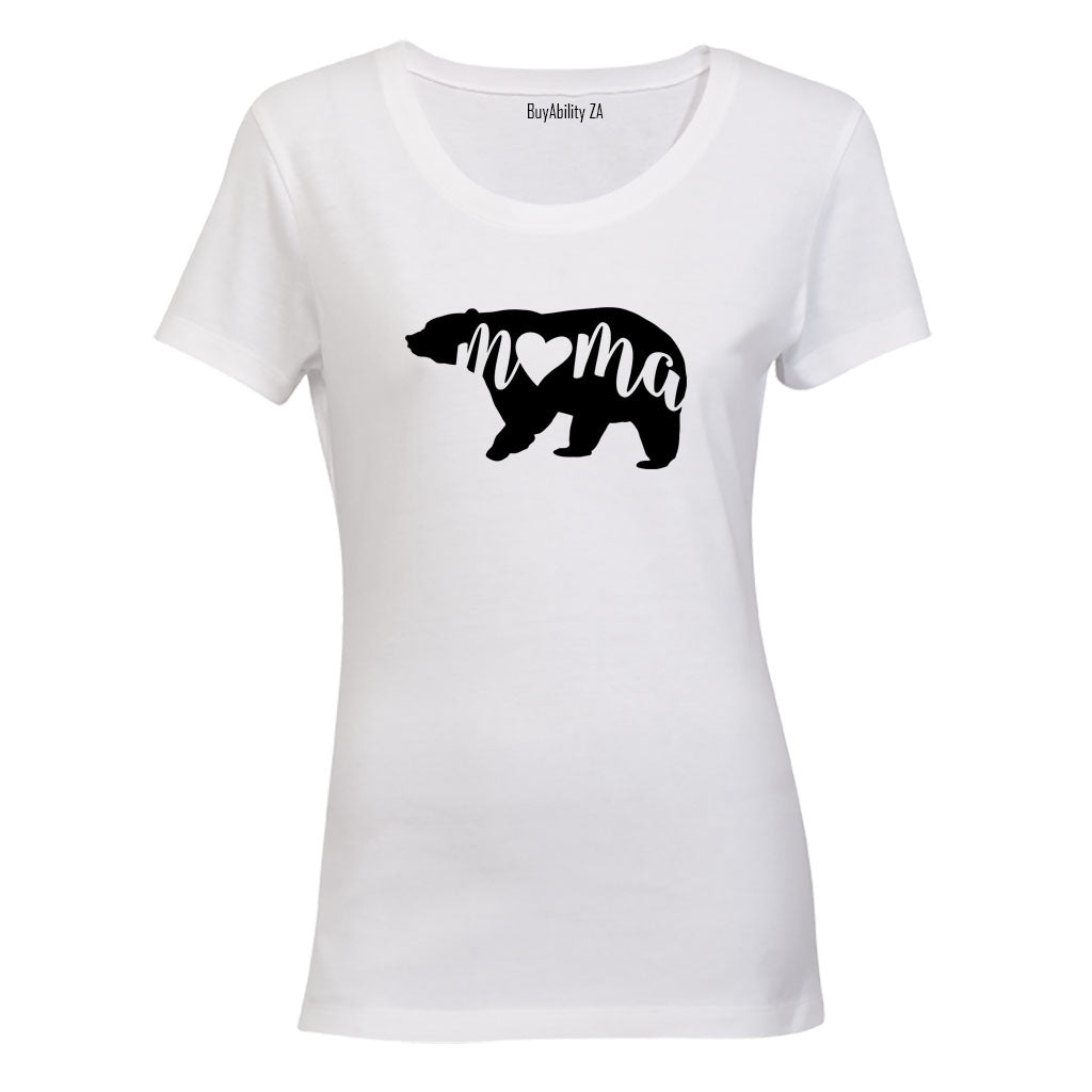 Mama Bear - Heart - Ladies - T-Shirt - BuyAbility