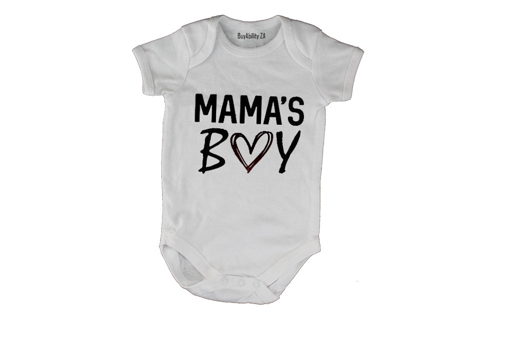Mama's Boy - Heart - Baby Grow